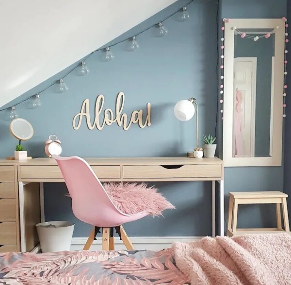 Large 60cm Name Sign in SWIRLY Font (Various Colour Options)