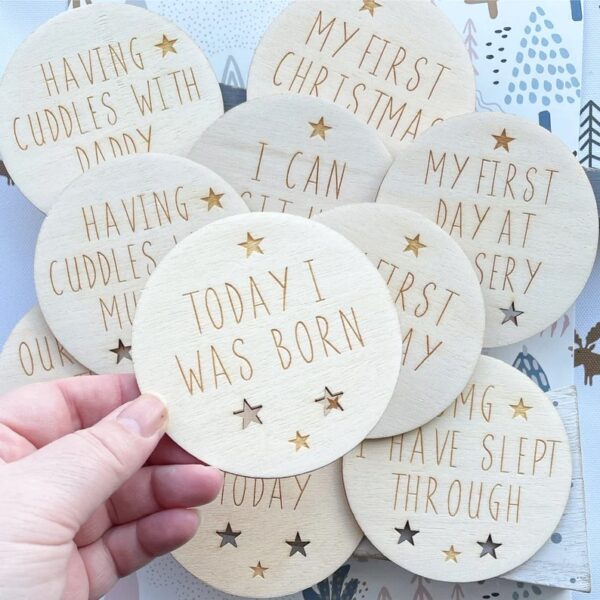 My First Year Milestone Plaques x12 Baby Milestone - Image 2