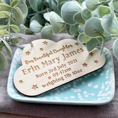 Baby Welcome Announcement KEYRING
