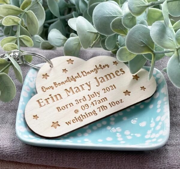 Baby Welcome Announcement KEYRING