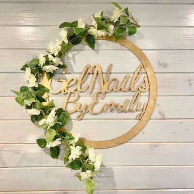 Personalised HOOP Large Wooden Sign - ANY WORDING