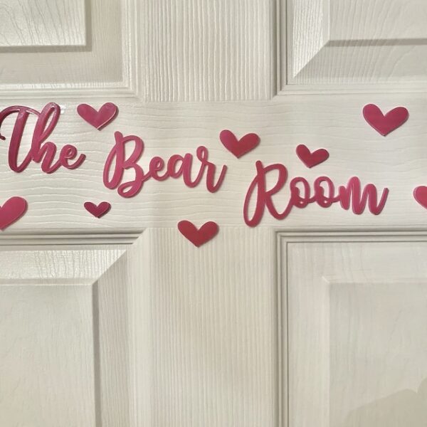 Acrylic Name Sign with HEARTS or STARS - Image 6