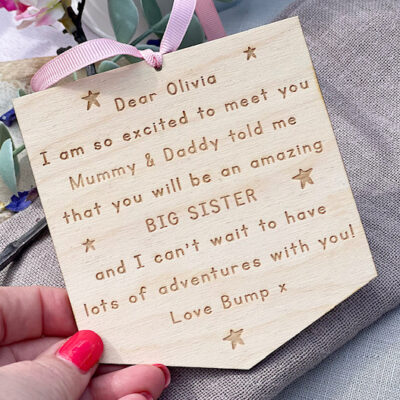 Big BROTHER or Big SISTER To Be Personalised Decoration
