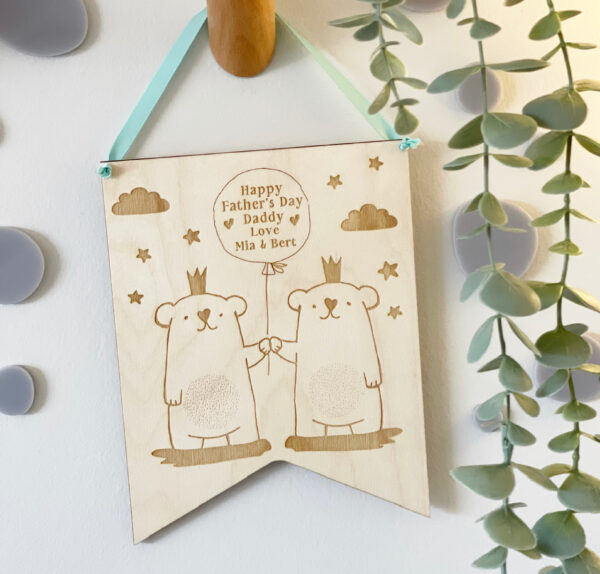 Father's Day BEAR & BALLOON Personalised Plaque