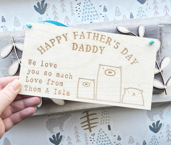 Happy Father's Day DADDY or GRANDAD Sign - Image 2