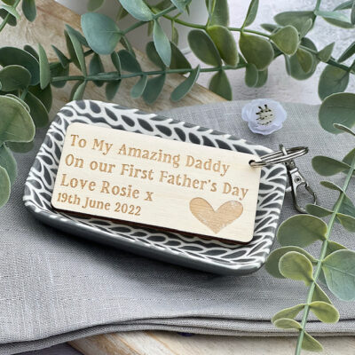 Our First Father's Day Daddy & Me KEYRING