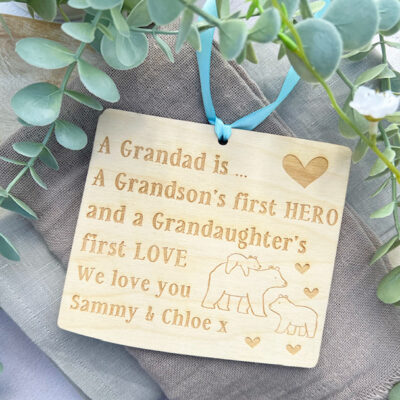 GRANDAD First Love First Friend Hanging Plaque