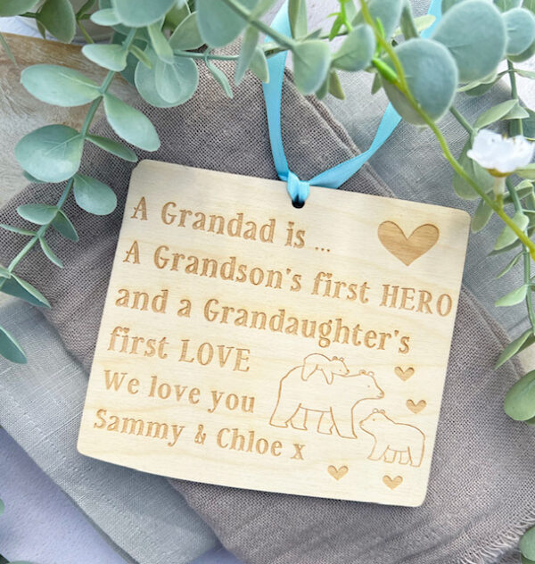 GRANDAD First Love First Friend Hanging Plaque