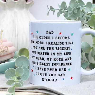 Dad My Rock My Hero Ceramic Bespoke MUG