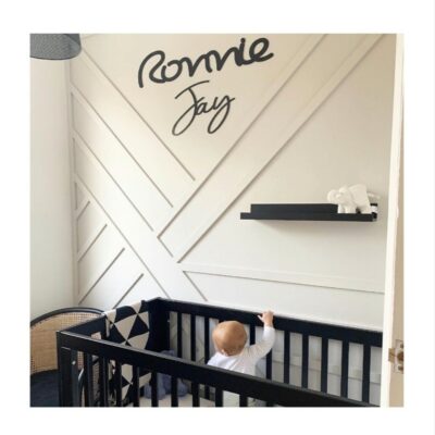 Mixed Font Wooden Name Sign (Modern & Scribble) Custom Family Name