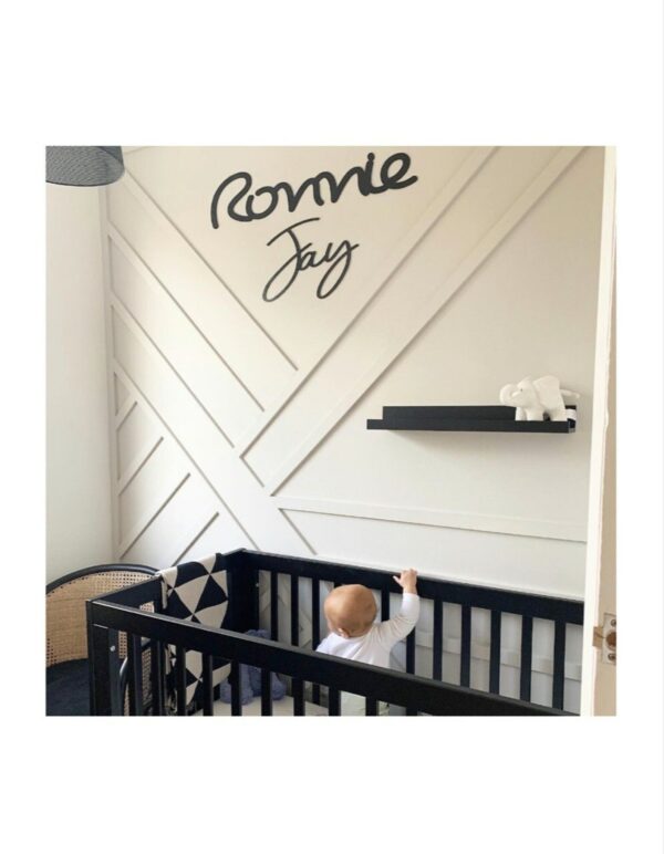 Mixed Font Wooden Name Sign (Modern & Scribble) Custom Family Name