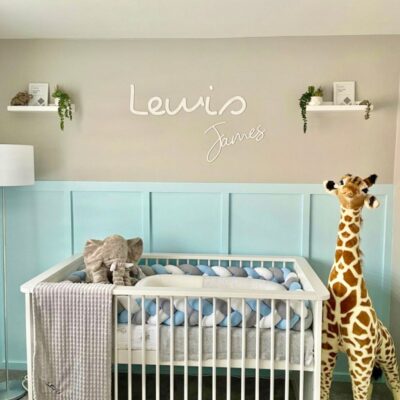 Mixed Font Wooden Name Sign (Modern & Scribble) Custom Family Name
