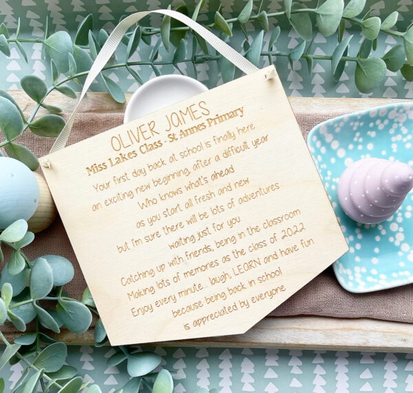 1st DAY BACK at School Sign - Back To School Wooden Plaq
