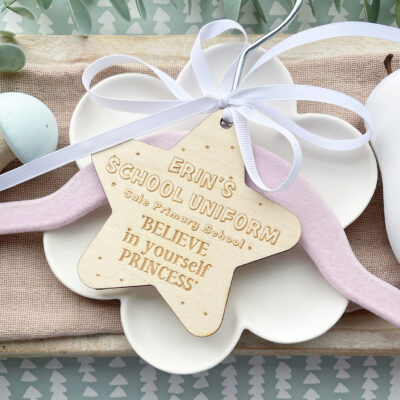 School (Nursery) Uniform Personalised Coat Hanger Tag - Class of 2025