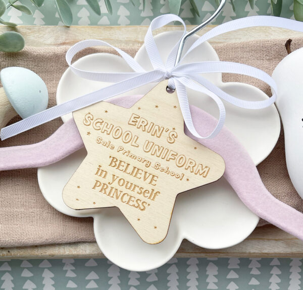 School (Nursery) Uniform Personalised Coat Hanger Tag - Class of 2025