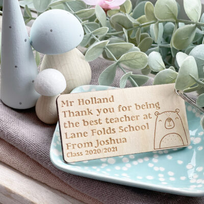 The BEST TEACHER In Our School KEYRING - Class of 2024/2025