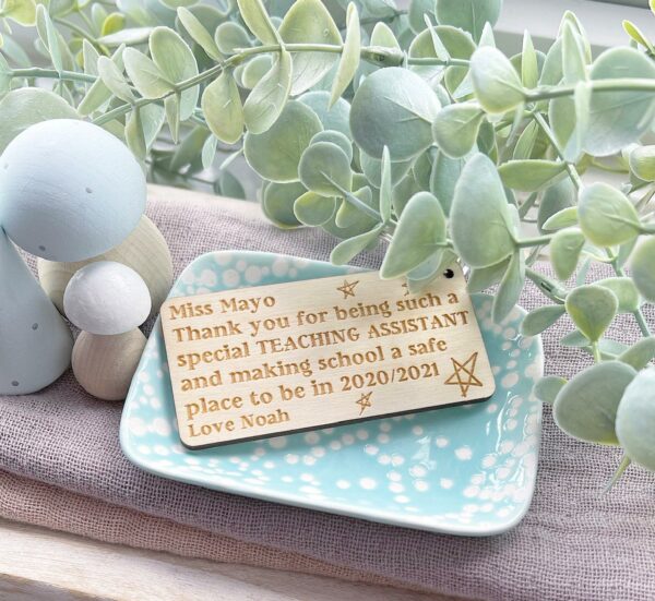 TEACHING ASSISTANT Safe Place Personalised KEYRING - Class of 2022/2023