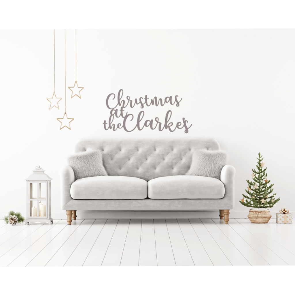 Personalised Christmas At Our House Sign Family Wall Art