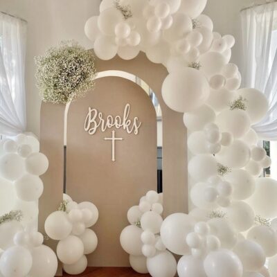 Christening Day Name & Cross Sign - Baptism Sign