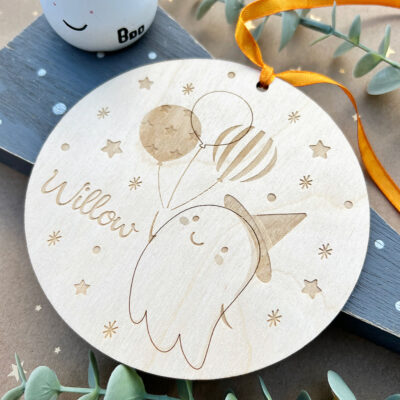 HALLOWEEN Personalised Spooky Cute Ghost Decoration