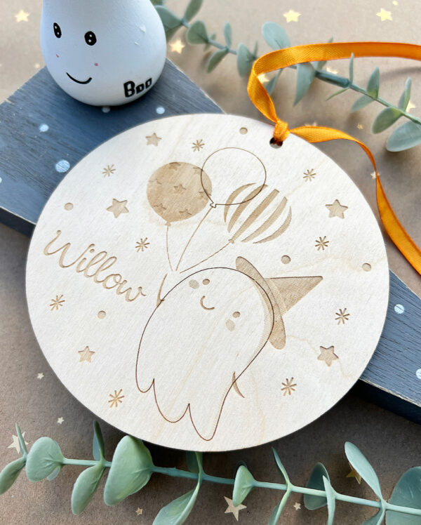 HALLOWEEN Personalised Spooky Cute Ghost Decoration