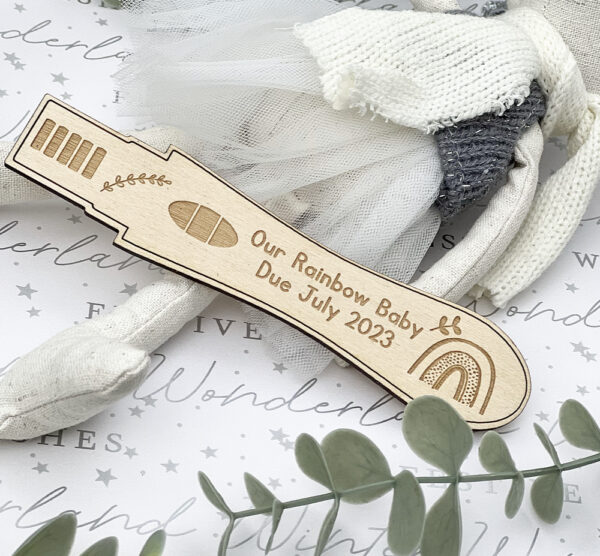 Personalised Wooden Pregnancy Test - Pregnancy Announcement - Image 3