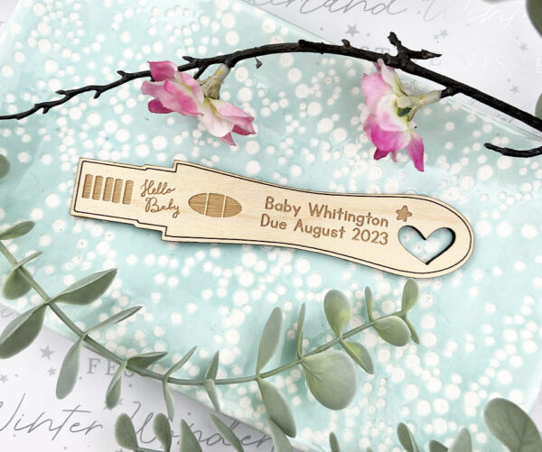 Personalised Wooden Pregnancy Test - Pregnancy Announcement - Image 7