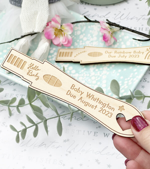 Personalised Wooden Pregnancy Test - Pregnancy Announcement - Image 6