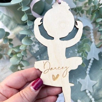 Personalised Ballerina Hanging Ornament