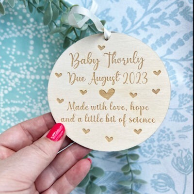 Love, Hope & Science Keepsake Pregnancy Decoration