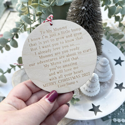 Mummy & Mummy Christmas 2025 Letter From Bump Sign