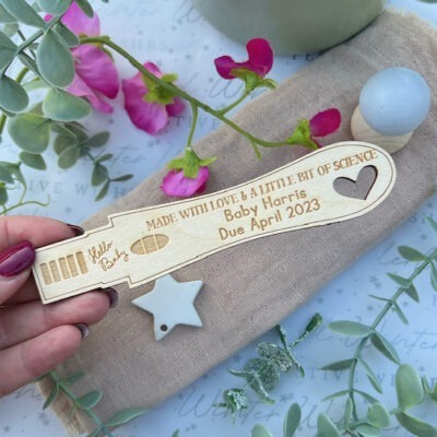 Made With Love & Science Wooden Pregnancy Test