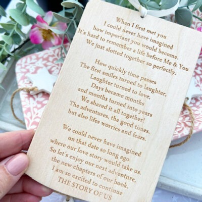 The Story Of Us Quote Plaque