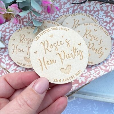 Personalised HEN PARTY Table Decorations Pk6