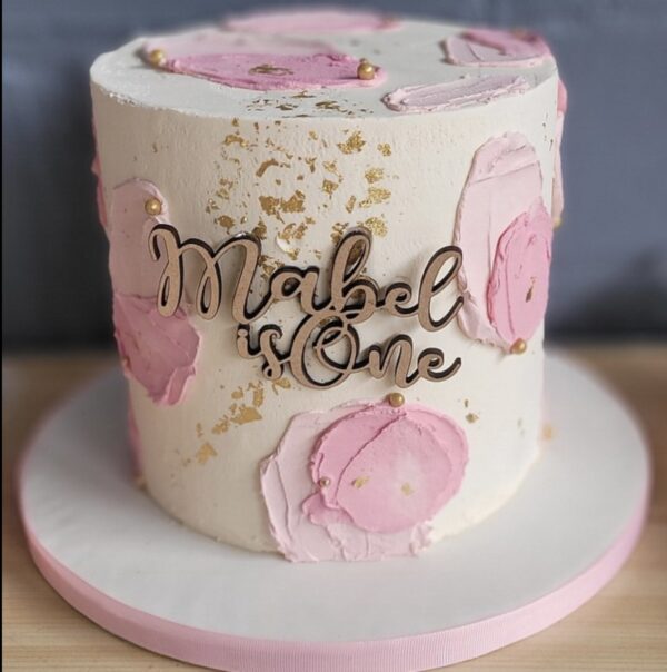 Wooden Personalised CAKE Topper 15cm - Image 2