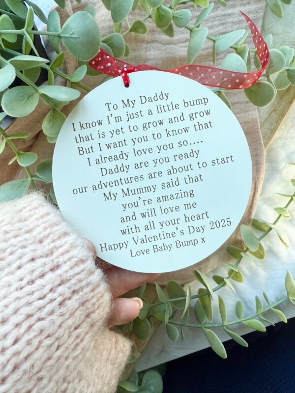 Letter From Bump VALENTINE'S Edition Daddy To Be Sign (WH)