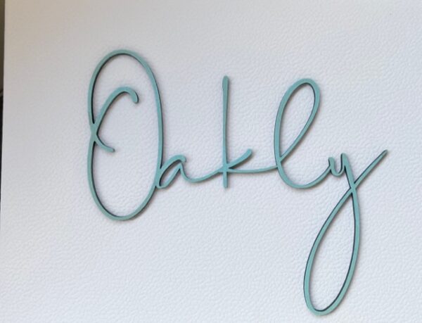 LARGE 60cm Wooden Name Sign in WONDERLAND Font - Image 6