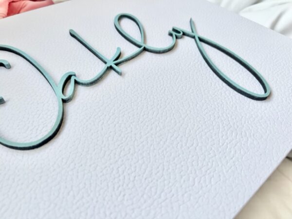 LARGE 60cm Wooden Name Sign in WONDERLAND Font - Image 7