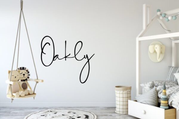 LARGE 60cm Wooden Name Sign in WONDERLAND Font - Image 5