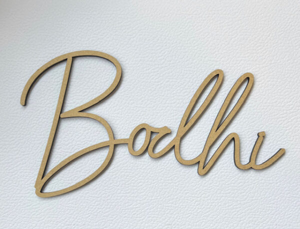 Personalised SCRIBBLE FONT Wooden Name Sign - Custom Wall Art - Image 6