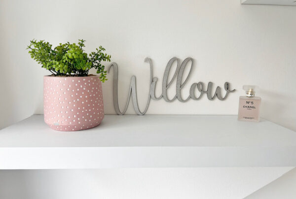 Personalised Wooden Name Sign in ELEGANT Font - Image 3