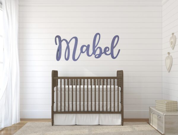 Personalised Wooden Name Sign - Custom Wall Art (Swirly Font) - Image 19