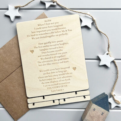 Our Story WOODEN CARD