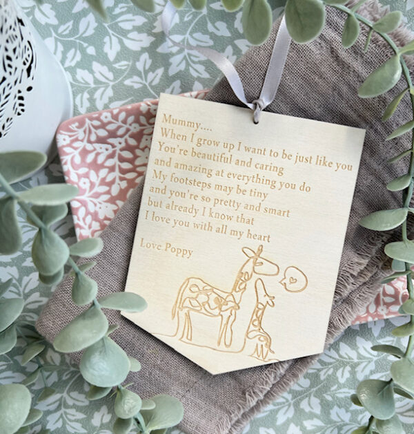 Mummy I Love You With All My Heart Personalised Sign - Image 2
