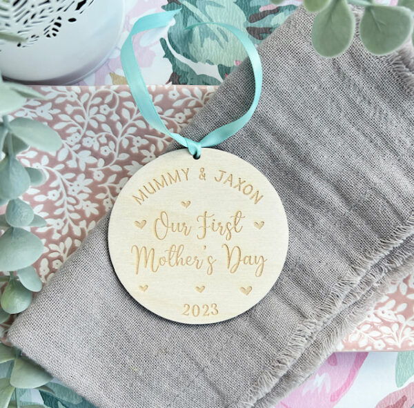 Our 1st Mother's Day MUMMY Hanging Token Plaque