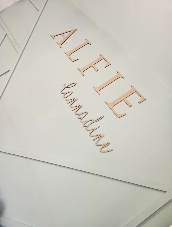 Contrasting Font Double Name Personalised Sign - Image 2