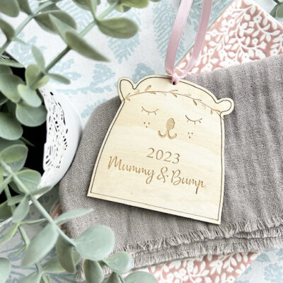 Mummy Bear & Bump Keepsake Decoration