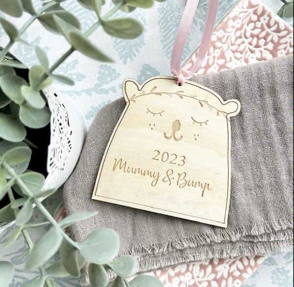 Mummy Bear & Bump Keepsake Decoration