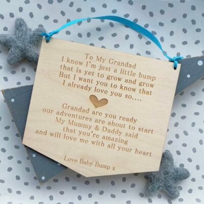 Grandparent To Be Personalised Hanging Sign