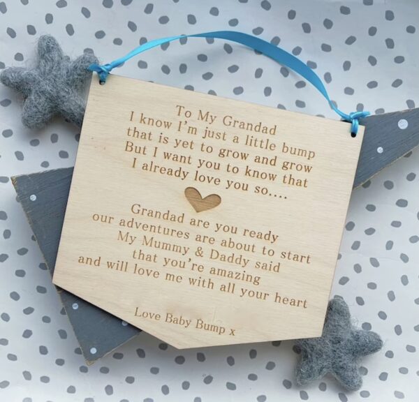 Grandparent To Be Personalised Hanging Sign